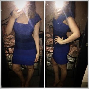 Tadashi Shoji Blue pleated dress